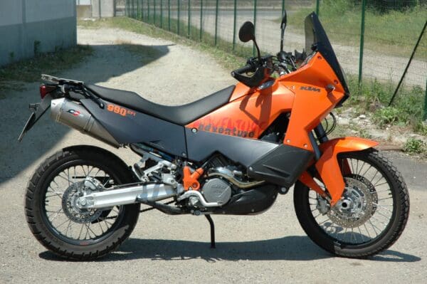 orange motorcycle KTM Adventure