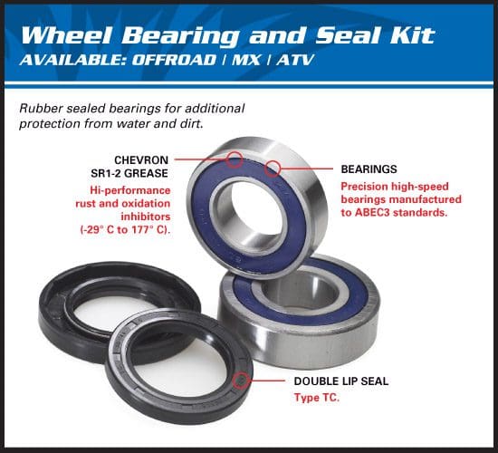 Front Wheel Bearings & Seals KTM EXC-G 250 Racing 03-05