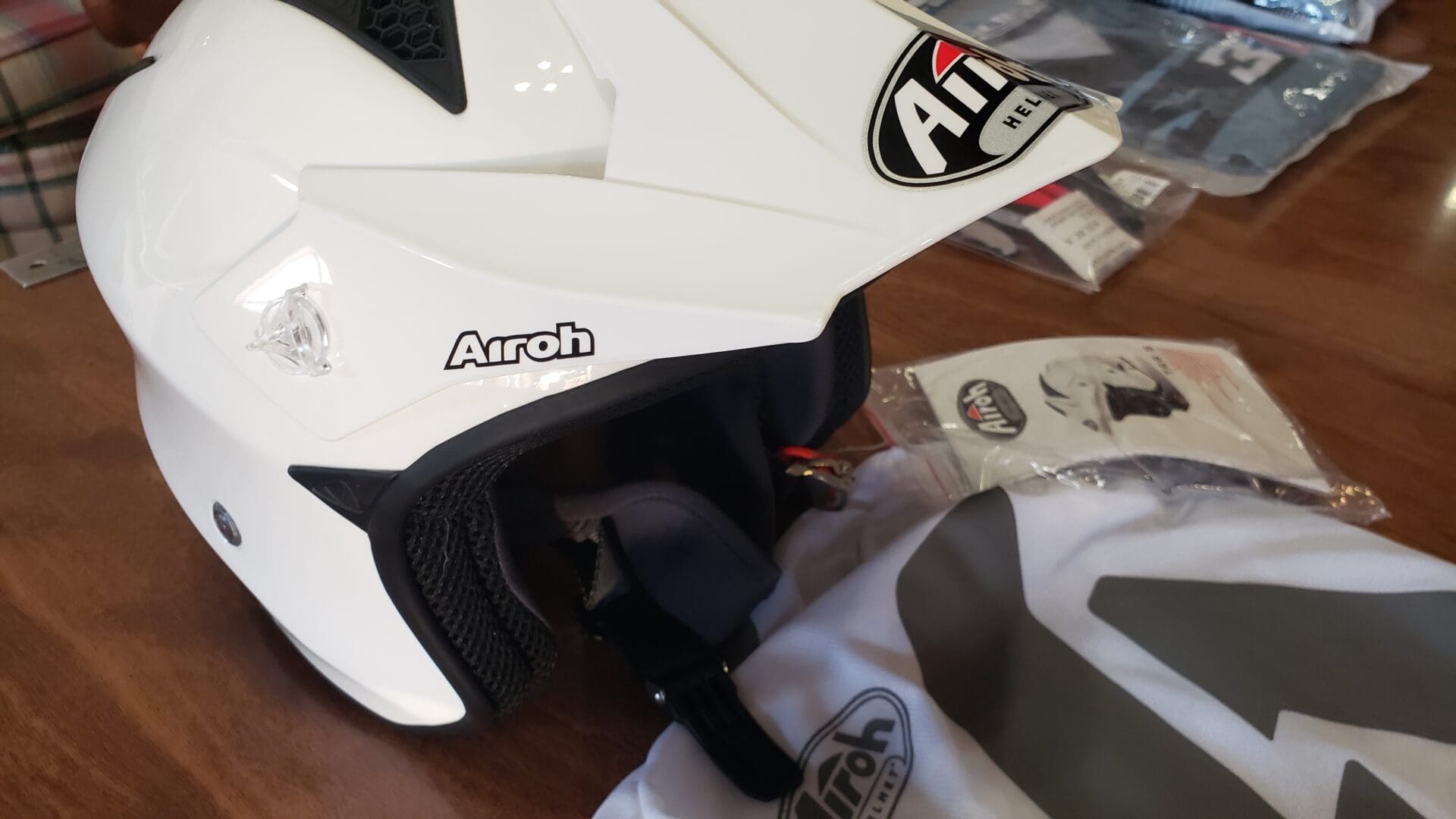 motorcycle helmet white