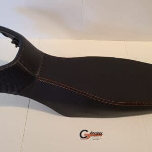 motorcycle seat black and red