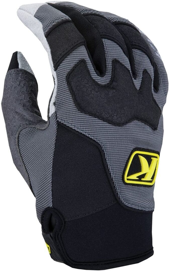 black and yellow motorcycle glove