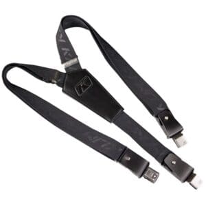 black elastic part with clips