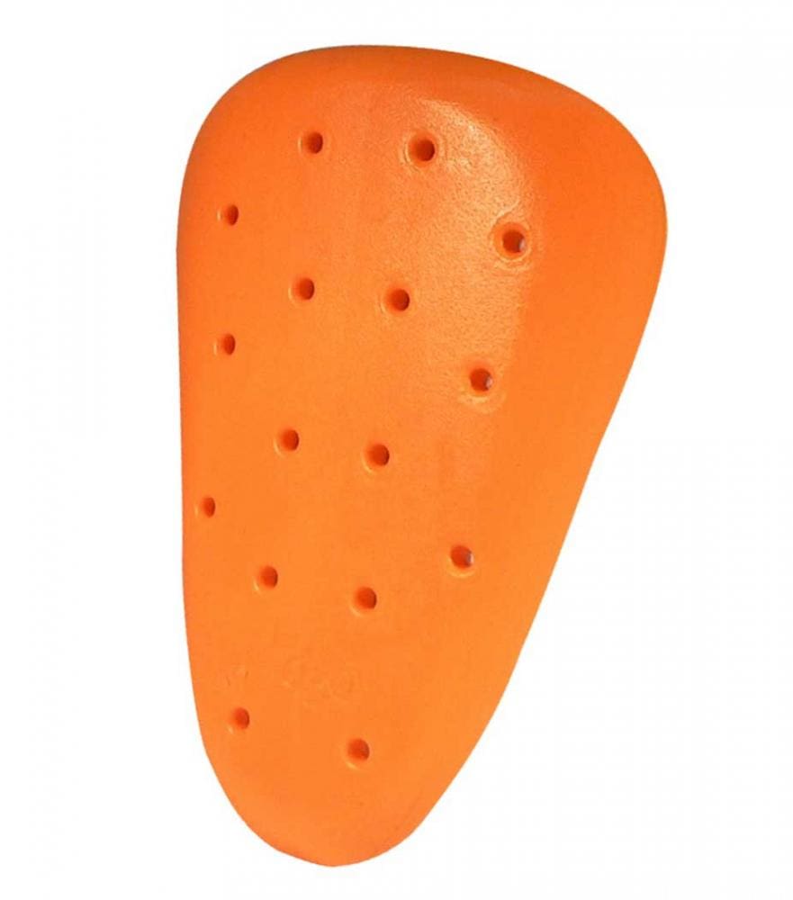 orange motorcycle seat with holes