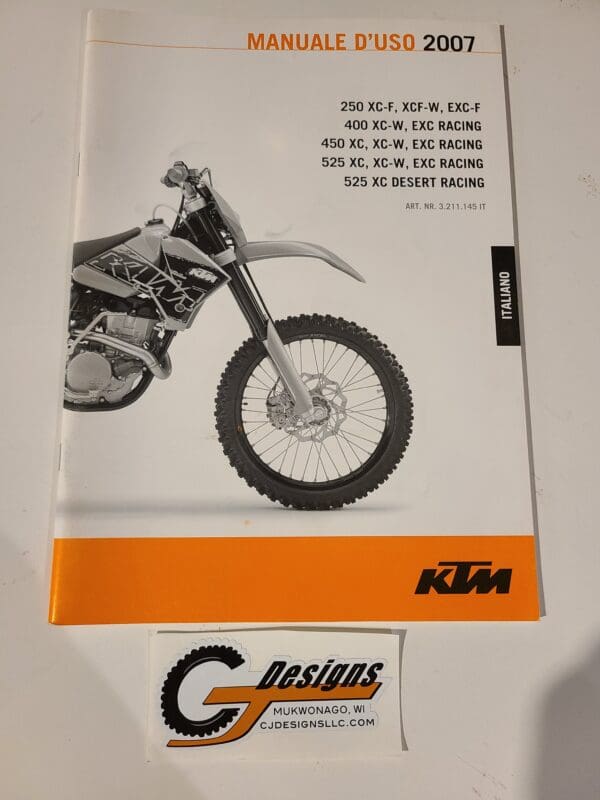 German KTM User Manual Picture