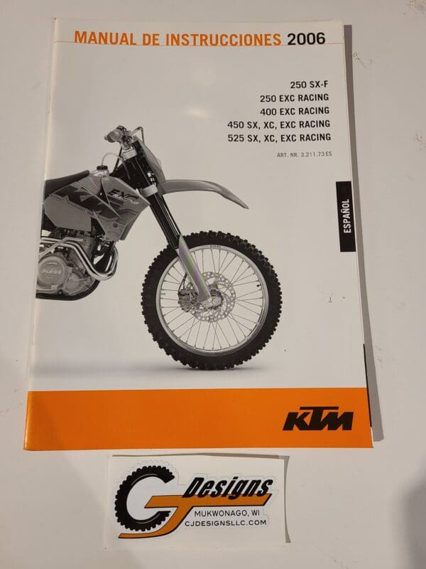 KTM User Manual 2006 250 SXF, 400, 450, 525 German